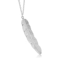 thumbnail image 1 of Style Simple Pendentif Feuille en Métal Plume Long Collier, 1 of 1