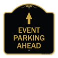 thumbnail image 1 of SignMission A-DES-BG-1818-23366 18 x 18 Po Signe de la Série Designer - Parking Signe & Post Kit&44; Noir & Or, 1 of 1