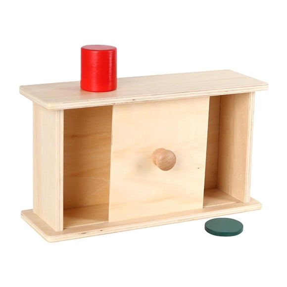 Objeto Caja Permanente Forma Caja de Coincidencia Pensamiento Lógico Educativo Montessori Tapa corrediza de madera