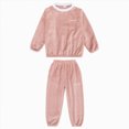 thumbnail image 6 of Gibobby Girls Winter Outfits Girls Warm Clothing Sets Long Sleeves Pullover Hoodie Sweatshirt Top Elastic Pants 2pcs Pant Sets(3-4 Years,Pink), 6 of 6