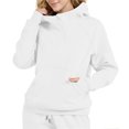 thumbnail image 6 of Womens 2 Piece Outfits, Pullover Loose Stand Collar Fall Winter Oversize Sport Gym Vacation Travel Casual Comfortable Lounge Sweatshirt with Wide Leg Pants Sweatsuit Sets with Thumb Hole, 6 of 9