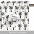 thumbnail image 6 of Vintage Tree Valance Curtain for Windows Date Tree Tropical Plants Retro Beige Background Rod Pocket Curtain Valances Short Window Treatments Panels for Kitchen Bathroom Laundry Basement 60 x 18 Inch, 6 of 9