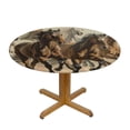 thumbnail image 3 of Orinice Horses Sand Sky Round Table Cover Stain Resistant Washable Indoor Outdoor Tablecloth Kitchen Dining Wedding Parties Waterproof Fabric 100% Polyester 31-35, 3 of 8