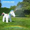 thumbnail image 3 of Swimline Humongous 6' Inflatable Unicorn Kid's Outdoor Yard Water Sprinkler, White/Rainbow, 3 of 8