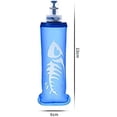 thumbnail image 2 of Paquete de 2 botellas de agua blandas, botellas de agua plegables de 250 ml para correr, senderismo, ciclismo, escalada, botellas de agua blandas azules, botellas de agua plegables Wa, 2 of 4