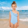 thumbnail image 4 of Gubotare Baby Bathing Suit Girl Toddler Swimsuit Girl Cute Sling Adjustable Baby Girl Bathing Suit Kids Swimwear for Beach Wear 3T 4T (Sky Blue,3-4 Years), 4 of 5