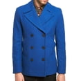 thumbnail image 3 of Mens Royal Blue Peacoat - Wool Short Coat By Alberto Nardoni Brand Designer, 3 of 3