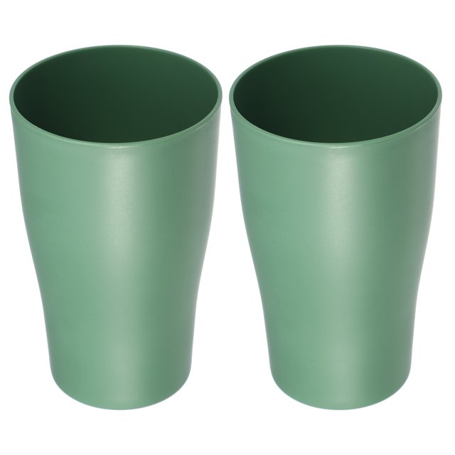 2uds Baño Dientes Cepillo Vasos PP, Color Verde, 4.92''x3.03''