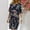 Navy, variant on Dresses for Women 2023 Plus Size Summer Casual Midi Clearance Dresses For Women 2023 Women'S Summer Bohemian V-Neck Print Half Sleeve Dress Knee Length Dress