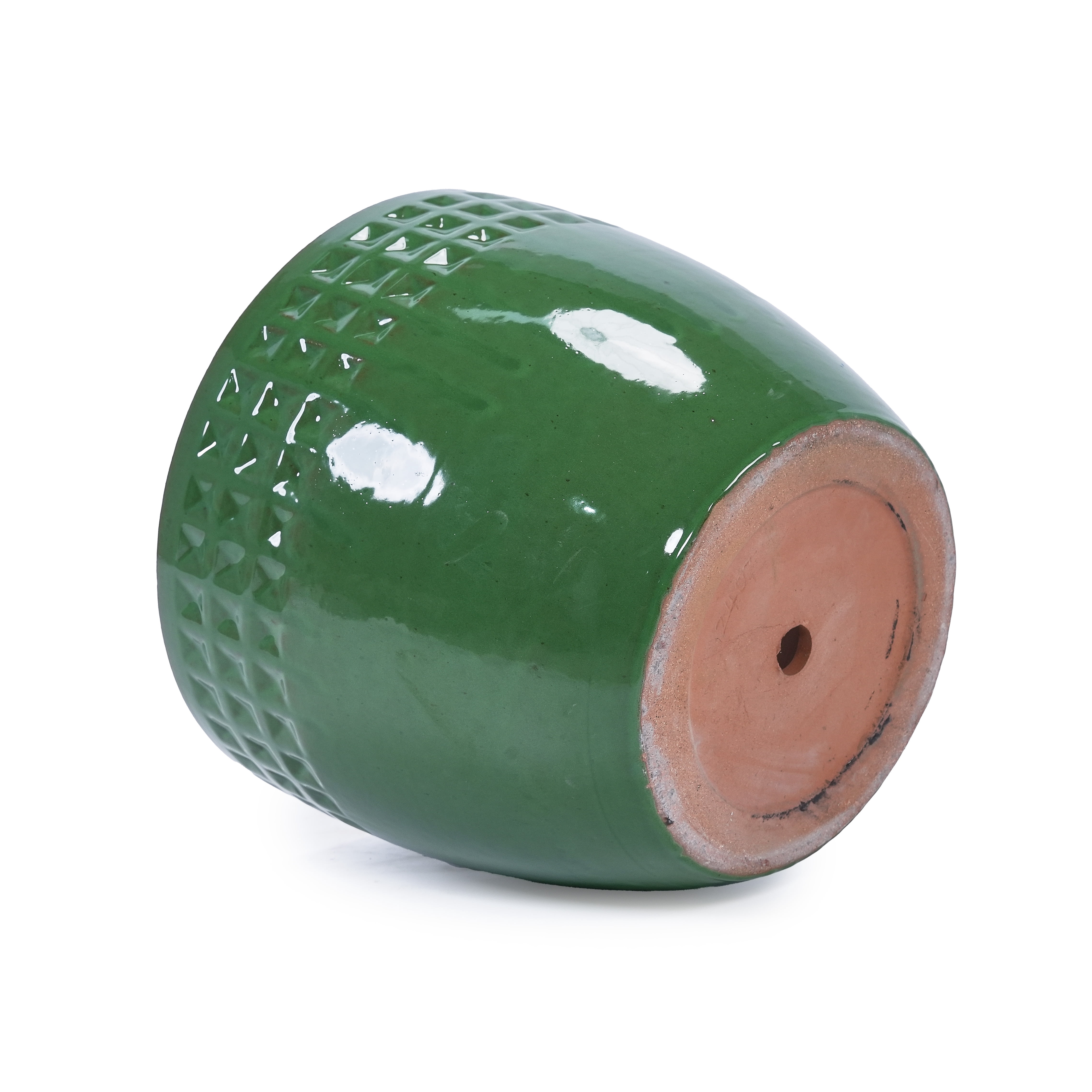 MAYEERTY 3 Pack Ceramic Plant Pots, Planter for Indoor Outdoor Patio, Garden, Green