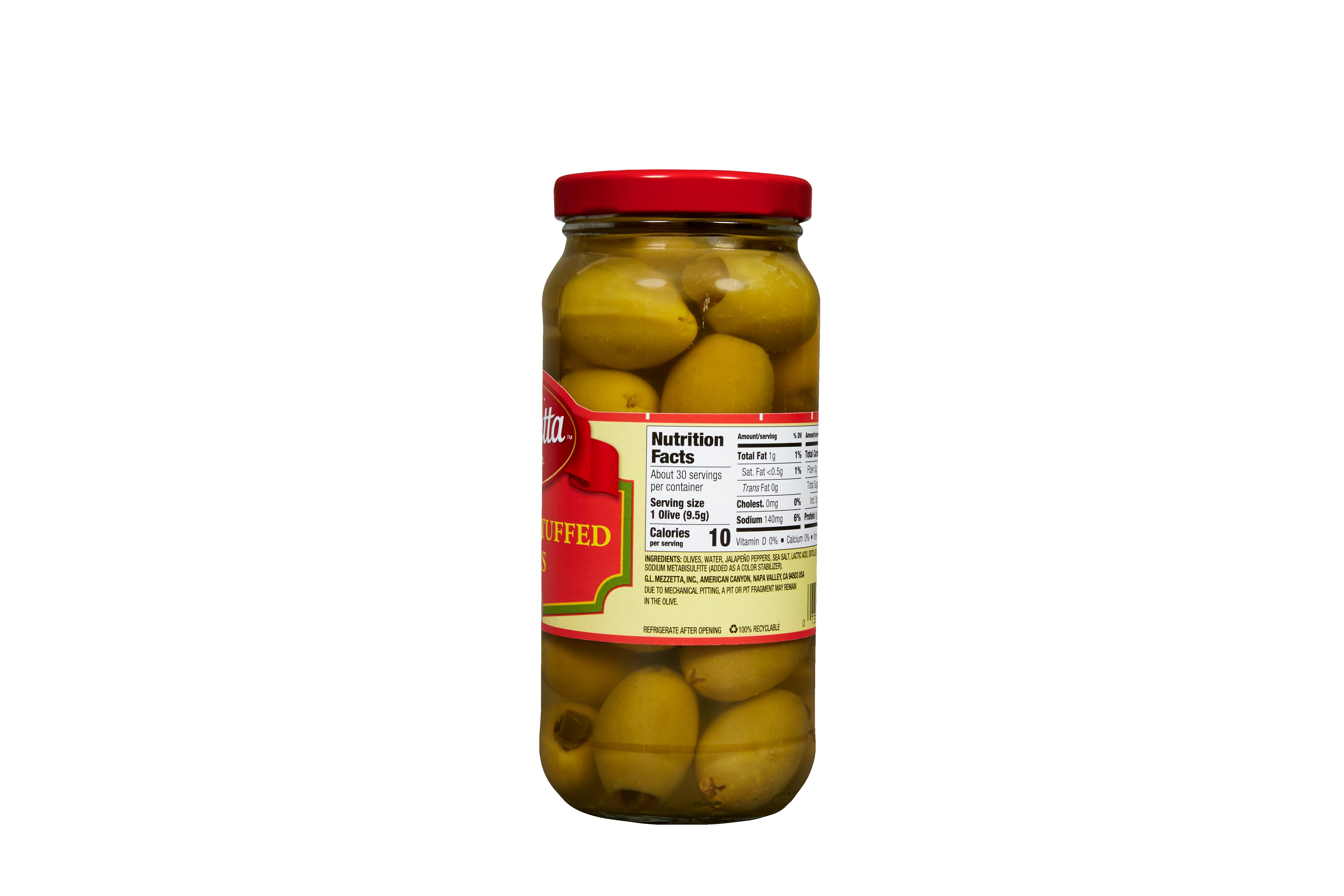 (2 pack) Mezzetta Jalapeno Stuffed Olives, 10.0 OZ