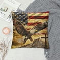thumbnail image 2 of Orinice Eagle Flag Cross Graphic Decorative Throw Pillow Cover Soft and Durable for Home Couch Living Room Bed Sofa Aesthetic Decor 1PC 24x24in, 2 of 5