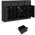 thumbnail image 6 of Sideboard Buffet Cabinet with 4 Drawers, 62.4" Large Coffee Cabinet with Storage, Sideboard, Credenza, Accent Coffee Bar Console Table Modern Storage Buffet Table for Kitchen Dining Room, Living Room, 6 of 6