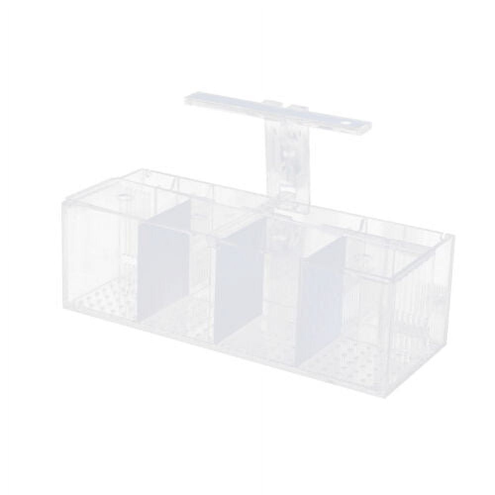 LED Light Aquarium Acrylic 4 Grids Betta Fish Tank Isolation Box with Pump