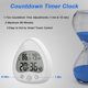 thumbnail image 3 of 2 nuevos e innovadores relojes de baño en forma de corazón Reloj despertador con pantalla digital de temperatura y humedad LCD MFZFUKR BST3004044-1, 3 of 6