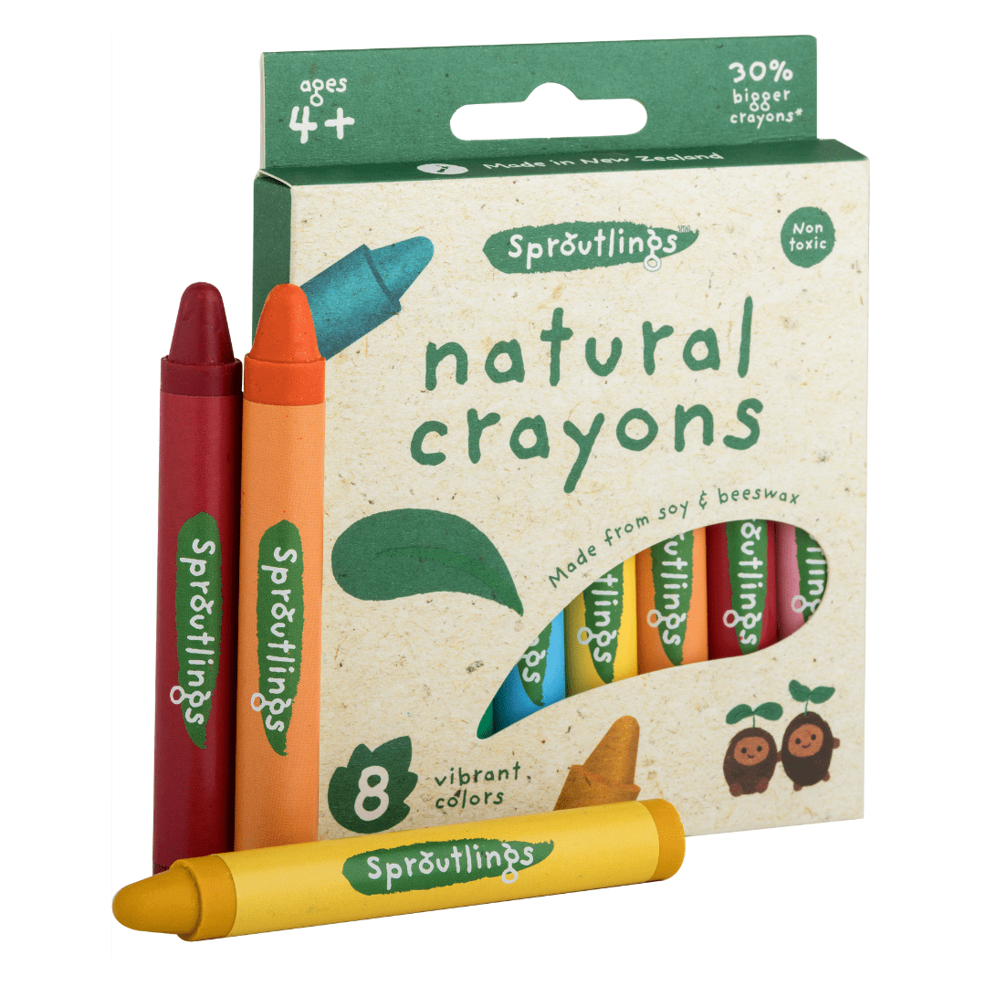Sproutlings Natural Soy & Beeswax Crayons, 8 Piece Count