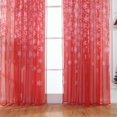 thumbnail image 4 of PENGXIANG 1PCS Christmas Snowflake Curtain Tulle Window Treatment Voile Drape Valance, 4 of 6