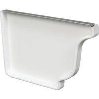 AMERIMAX HOME PRODUCTS 33005 5-Inch Galvanized Left End Cap, White