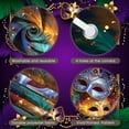 thumbnail image 4 of Colorful Design Mardi Gras Banner Masquerade Theme Carnival Display Feather Decoration Firework Pattern Festival Background for Carnival Party Mardi Gras Celebration Masquerade Ball, 4 of 9