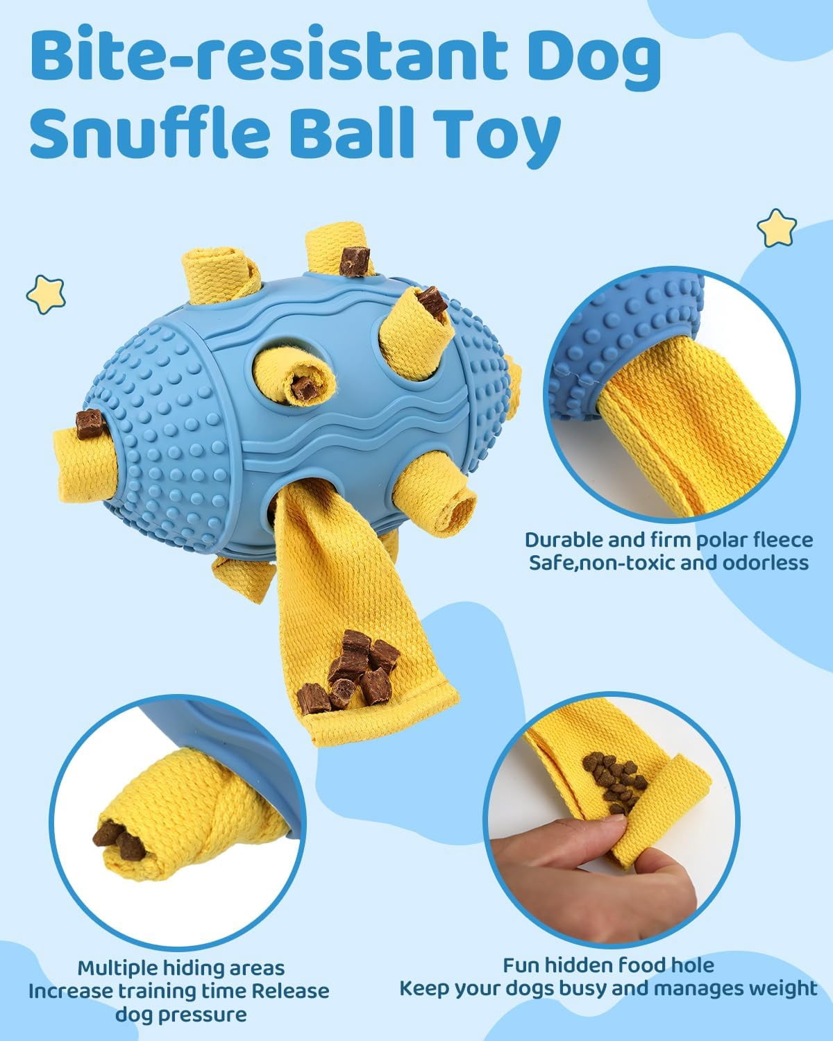 Interactive Dog Puzzle Toy for Natural Foraging Skills, Durable Snuffle Cube with Cloth Strips for Hide & Seek Treats, Slow Feeder for Mental Stimulation and Stress Relief in Green