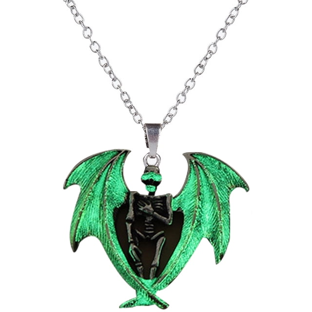 Collier Pendentif d'Halloween Dragon Volant Lumineux Collier Suspendu Collier Breloque