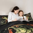 thumbnail image 5 of Homewish Hunting Pike Fish Full Size Comforter Sets, Olive Camouflage Bedding Comforter Set, Rustic Farmhouse Cabin Reversible Bedding Sets, Breathable Home Decor, 3pcs, 5 of 8