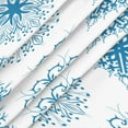 thumbnail image 4 of Winter Round Fitted Tablecloth with Elastic, Blue Snowflakes Round Table Cloth Christmas Fitted Tablecloth 36"-42" Waterproof Table Cover for Dining Room Kitchen Patio Restaurant Use, 4 of 4