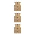 thumbnail image 2 of maskred Stay Organized With Cotton Vests Featuring Multi-pockets Wide Application khaki 5XL 3Set, 2 of 6