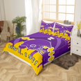 thumbnail image 3 of Football Duvet Cover ,American Football Bedding Set Twin Size,American Football City Comforter Cover,Sports Bed Sets with 1 Pillowcase,Orange Purple(Minnesota), 3 of 5