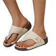 thumbnail image 2 of Willtoo Women Wedge Sandals Platforms Open Toe Chunky Heels Hollow Slippers Slip on Vintage Wide Width Non-Slip Summer Dressy Solid Color Fashion Walking Comfort Beach Outdoor Shoes, 2 of 5