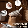 thumbnail image 4 of 12oz Stainless Steel Ice Scoop for Freezer – Dishwasher Safe Metal Scooper with Long Handle for Ice Machines, Buckets, Dog Food, Flour, and Canisters – Ideal for Bar, Parties & Weddings, 4 of 7