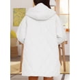 thumbnail image 6 of Women Long Diamond Quilted Hooded Jacket,Fashion Winter Coat Oversized Baggy, Warm Long Sleeve Jackets White M, 6 of 7