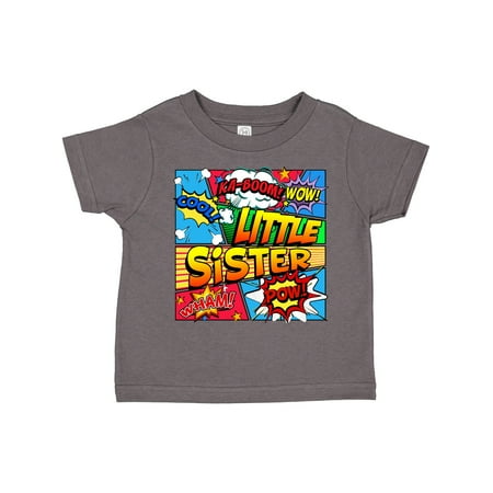 

Inktastic Little Sister Comic Book Gift Toddler Toddler Girl T-Shirt