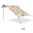 thumbnail image 3 of Portable Beach Tent Sun Shelter With Ground Pegs Water And Wind Resistant Sun Shade Canopy Angle Adjustable Ice Cream Watermelon Lemonade, 3 of 7