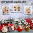 thumbnail image 4 of Dalrosia 12PCS Christmas Felt Elk Hanging Ornaments- Christmas Tree Wooden Reindeer Hanging Pendants Decorations for Xmas Party Tree Home Decor(, 4 of 7