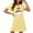 Yellow, variant on Sakmal Christmas Womens Nightgown Black Breathable Ultra-Soft Oversized Loungewear Short Short Sleeve Snowmen Print Crew Neck Nightgowns S-2XL