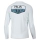 thumbnail image 1 of Camisa HUK para hombre con estampado de persecución estándar, manga redonda, blanca, 1 of 2