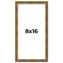 8x16 Frame Gold Kingsley Distressed Solid Wood Picture Frame Width 0.75 Inches | Interior Frame