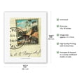thumbnail image 2 of Laguna Beach California - Postage Stamp - Original Collage Art by Wade Koniakowsky - Fine Art Rolled Canvas Print 11in x 14in, 2 of 4