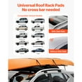 thumbnail image 2 of KFFKFF Soft Roof Rack Pads, 31.5" Universal Car Roof Rack Pad, 176 lbs Load Capacity Carrier with 4 Tie-Down Straps, 2 Quick Loop Straps & Storage Bag for Kayak, SUP, Canoe, Snowboard, Paddle Board, 2 of 9