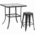 thumbnail image 2 of Clarity Steel High Balcony Table, with Glass Top, 2 of 2