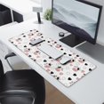 thumbnail image 2 of Long Mouse Pads for Desk,White Cow Heart Pattern Desk Mats on Top Of Desks, Desk Mouse Pad Extra Large with 3mm Non-Slip Base and Stitched Edge for Gaming,Office,Work,Home 31.5"x11.8", 2 of 6