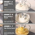 thumbnail image 3 of BYXAS Portable 7 Speed Mixing Electric Hand Mixer with Stainless Steel Whisk Beater Attachments & Snap Storage Case, Compact Lightweight 150 Watt Powerful Blender for Baking & Cooking, White, 3 of 8