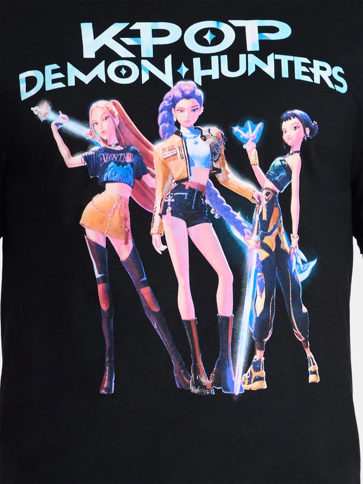 KPop Demon Hunters Men's and Big Men's Cotton Graphic Tee, Hero Group, Sizes S-3XL