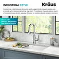 thumbnail image 5 of KRAUS Allyn Transitional Industrial Pull-Down Single Handle Kitchen Faucet in Chrome, 5 of 15