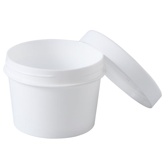 ibasenice White Mask Container, Cosmetic Pots for Cream and Gel, Eco-Friendly PP, Small Size, Travel-Ready