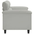 thumbnail image 2 of vidaXL 2-Seater Sofa Light Grey 140 cm Microfibre Fabric, 2 of 5