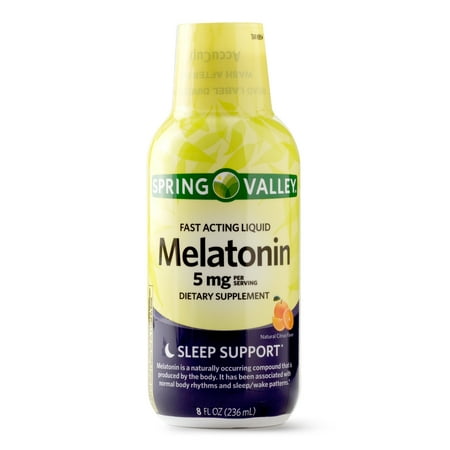 Spring Valley Melatonin Fast Acting Liquid, 8 Oz (Best Fast Acting Carbs For Post Workout)