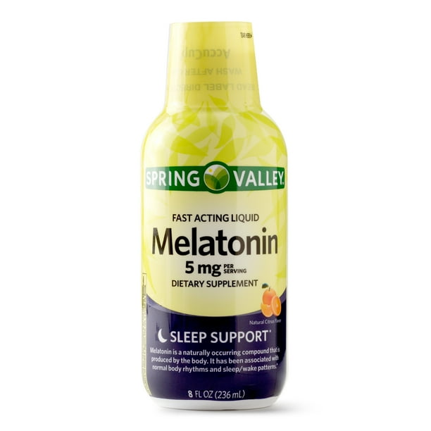 Spring Valley Melatonin Fast Acting Liquid 8 Oz Walmart Com