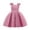 Pink, variant on Girls Summer Dress with Ruffle Sleeves and Bow Tie Detail for Spring Childrens Day Celebration